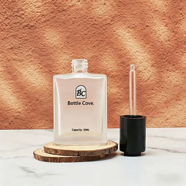 30ml frosted glass bottle with pump dropper
